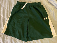 Under Armour Basketball any Sport Shorts Sz YM Youth Medium Green Loose