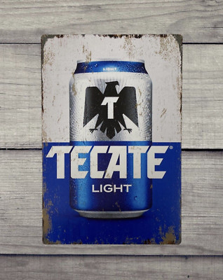 Tecate Light Beer Vintage Style Tin Bar Sign Poster Man Cave Collectible New