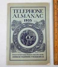 Vintage 1935 Telephone Almanac Bell System AT&T 