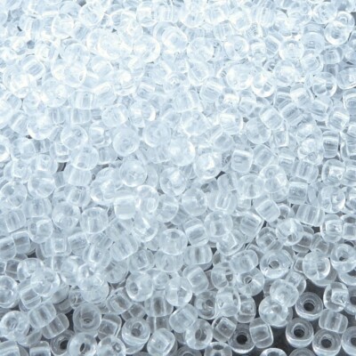 Miyuki Round Seed Beads Size 11/0 50 Gram Bulk Pack Crystal Clear 11-131