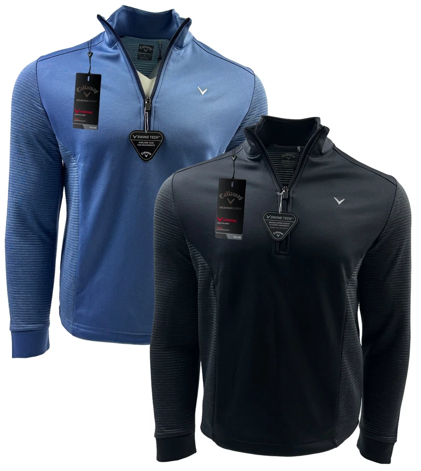 Callaway Golf osmanischer gerippter 1/4-Reißverschluss Pullover - ALLE GRÖßEN