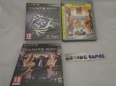 Lot De 2 Jeux PS3 - Saints Row 2 Et 3 - Version Française PAL - Sony PlayStation 3