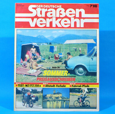 Der Deutsche Straßenverkehr 7/1988 MZ ETZ 250 Großsedlitz Elstermode Caravan M2