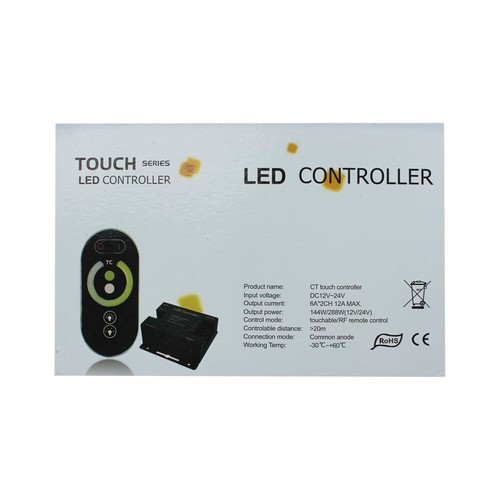 CCT LED Funk Touch-Dimmer 12V 24V DC Streifen PWM Regler Funkdimmer Dimmer - Bild 5 von 8