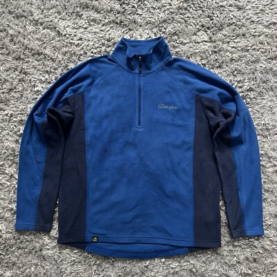 Berghaus Pull Polaire 1/4 Zip Extérieur Marche Randonnée Bleu Homme Large