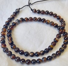 Dark Botswana Agate Smooth 6mm Round Loose Gemstone Beads 15.5 inch strand