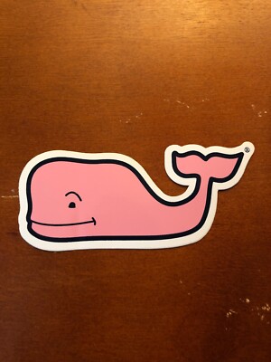New Vineyard Vines Classic Pink Whale Sticker Laptop Yeti Car