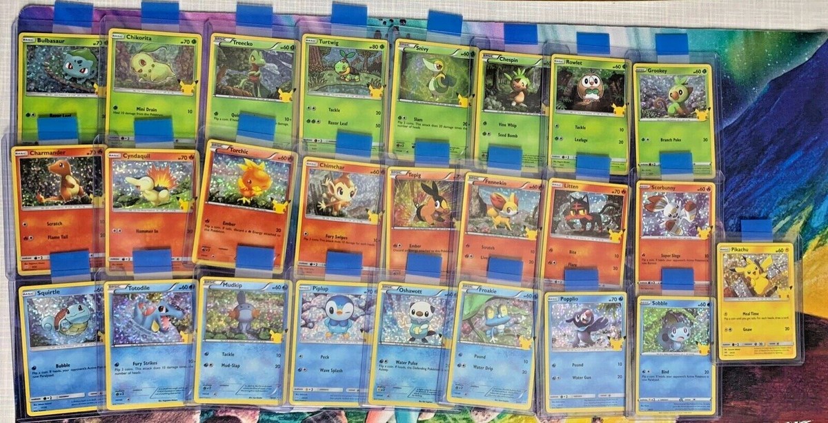 Complete Holo Set 25th Anniversary Pokemon McDonalds Promo - Foil