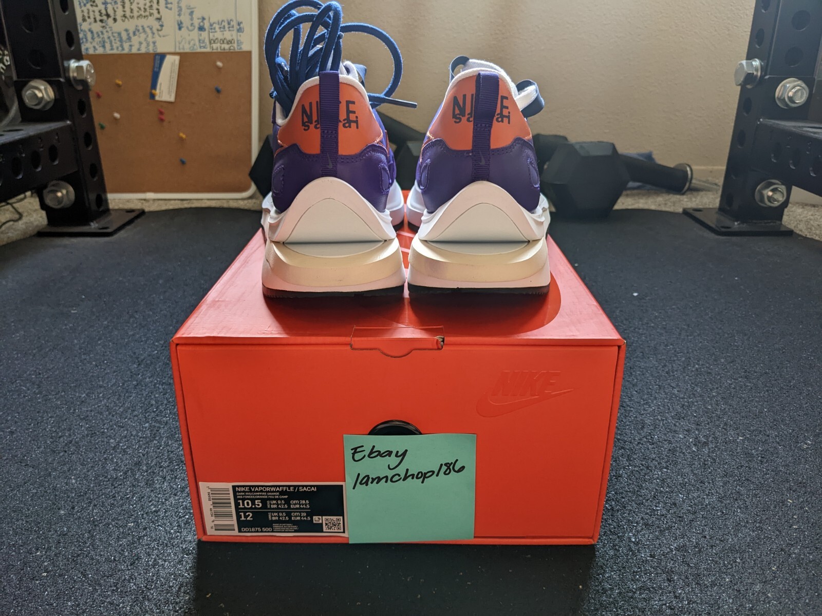 SACAI X NIKE Taglia 10 5 Nike VaporWaffle x Sacai iris scuro