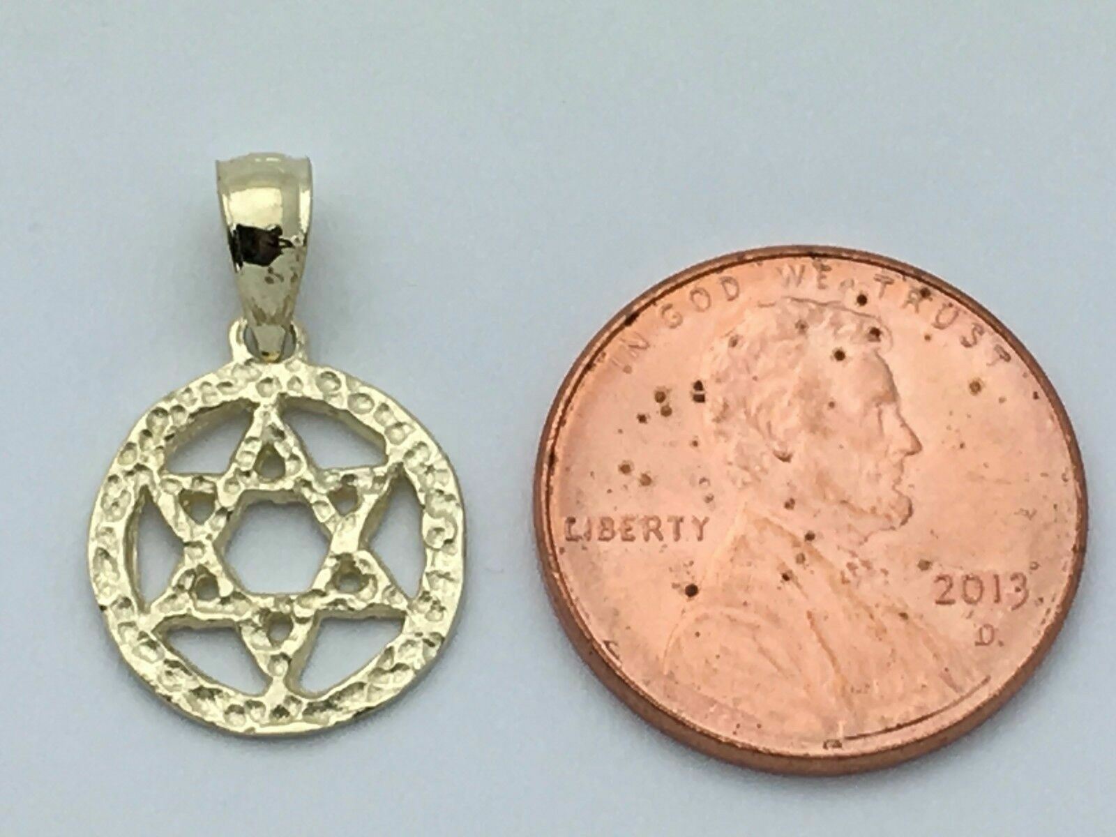 14k Yellow Gold Solid Jewish Star of David Charm Pendant 1.2 grams eBay