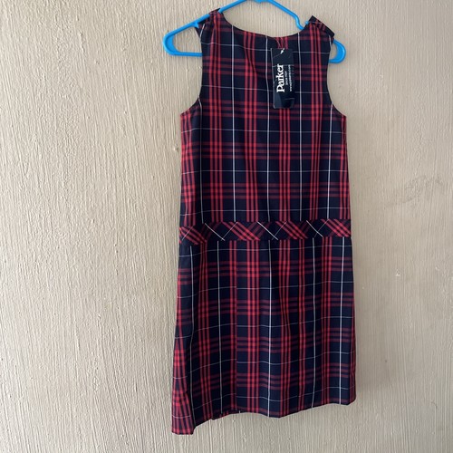 PARKER UNIFORM Girls 12 Red Blue Plaid Pleated Jumper Dress Private School NWT - Picture 5 of 8