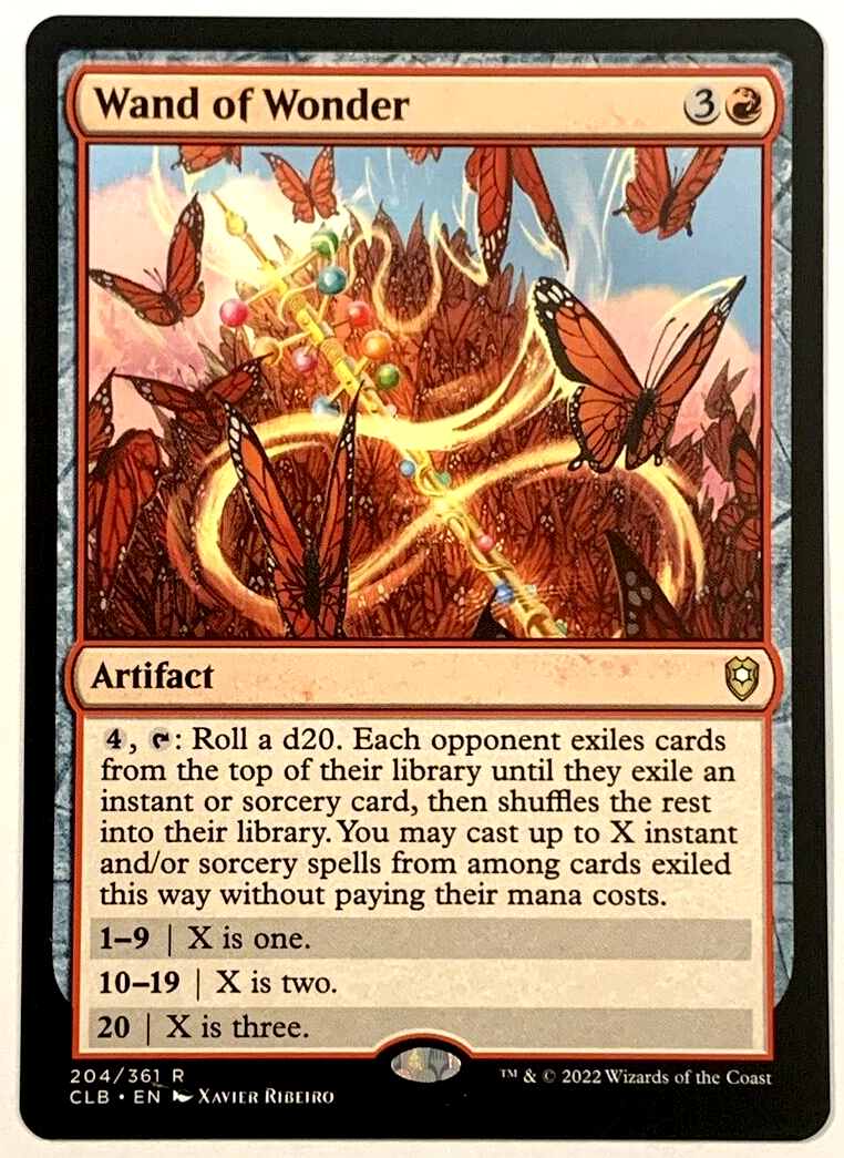 wonder mtg card MTG Wand of Wonder Commander Legends: Battle for Baldur's Gate 204 NM