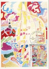 MAXIMAPHILIE / CARTE MAXIMUM PREMIER JOUR / ART TABLEAU / LAPICQUE 1989 DIJON
