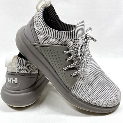 Helly Hansen HH Razorskiff Crest White Grey Mesh Lace Up Sock Sneakers Deck Shoe