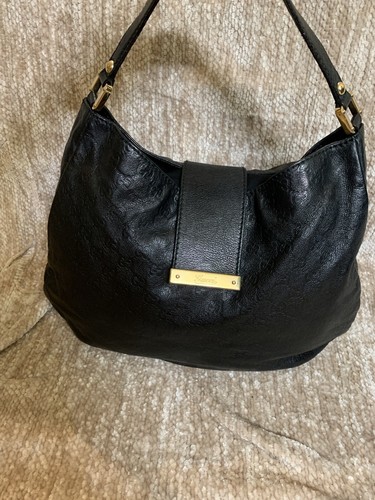 gucci embossed leather hobo
