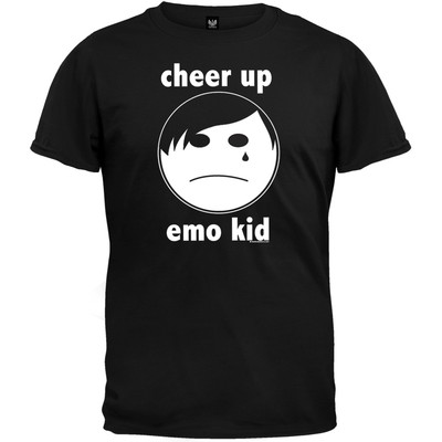 Old Glory Mens Cheer Up Emo Kid T Shirt Black Ebay