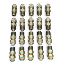 (20 qty) 1/8” NPT Male x 1/4" Tube OD Compression Straight Brass Fitting