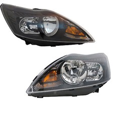 2X COPPIA FARI FANALI ANTERIORI H1-H7 PER Ford FOCUS 2007-2011 PARABOLA NERA