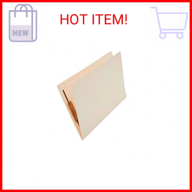 Grapas 807787 Carpetas de sujeción de lengüeta final con lengüeta reforzada tamaño legal Manila 50 Foto 2 de 2