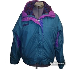 VINTAGE Columbia Jacket Adult Large Green Bugaboo Ski Coat/Bibs 3 In 1 Mens L