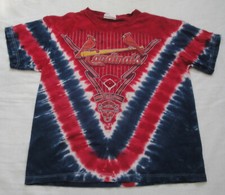 Vtg Kids Boy/Girl CARDINALS Baseball T-Shirt,Red,White,Blue,Tie Dye Tee,8/10 M