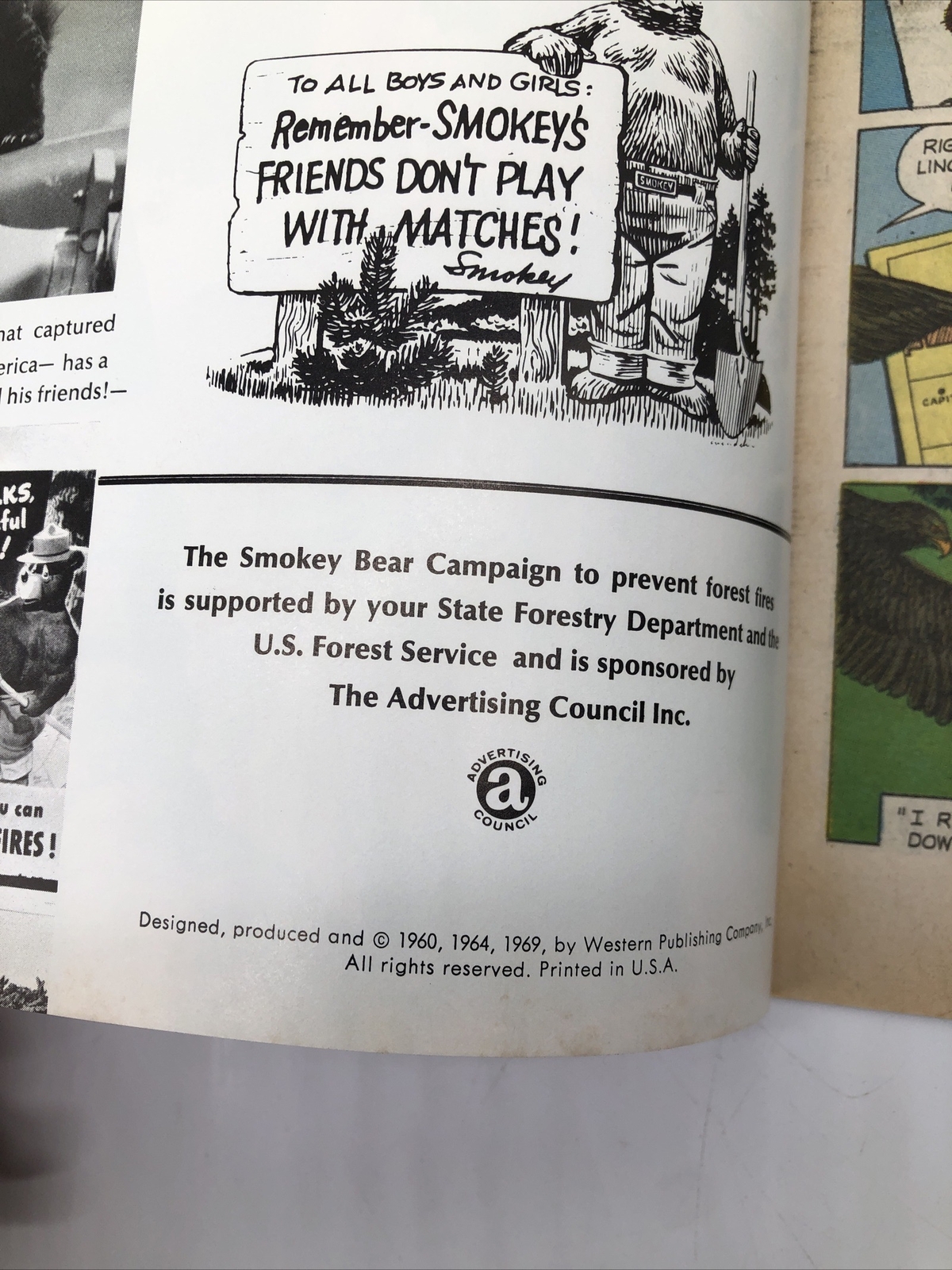 1960 USFS The True Story of Smokey Bear Comic Book Fire Prevention MINT ...