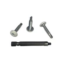 250 Pack 1" Inch Length WHITE Self Tapping Sheet Metal Screws Cargo Trailer