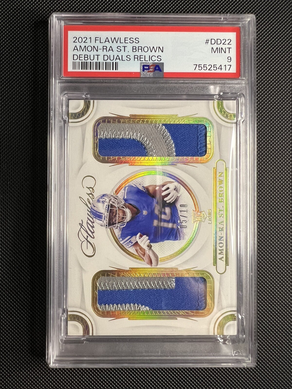 Amon-Ra St. Brown Panini Flawless Debut Duals Relics #DD22 Base