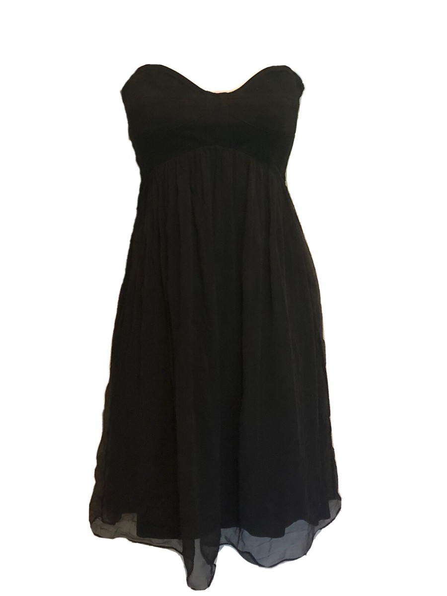 Diane Von Furstenberg Little Black Dress Strapless Size 4 | eBay