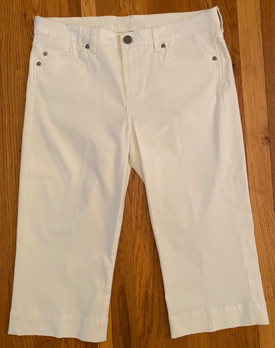 KUT FROM THE KLOTH Women Sz 14 White Stretch-High Rise-Wide Leg