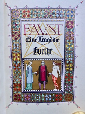 Faust by Johann Wolfgang von Goethe, written by Johann Holtz, Zollikon 1929.