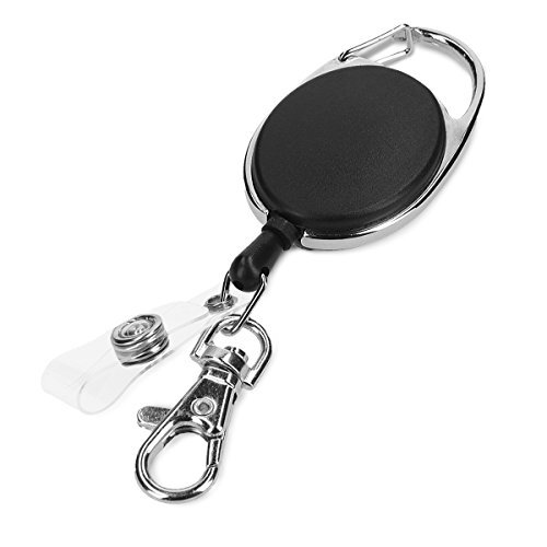 kwmobile Portachiavi estensibile yoyo con clip cintura - Portachiave con mosc...