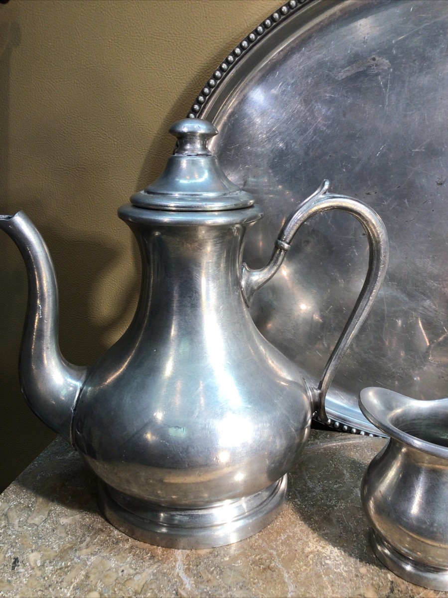 Antique Etain 95% Made in Italy Pewter Coffee/Tea Set Sugar