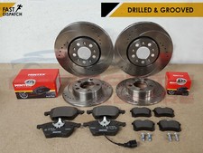 PASTILLAS DE DISCO DE FRENO TRASERO DELANTERO PERFORADO AUDI TT A3 LEON IBIZA 288mm