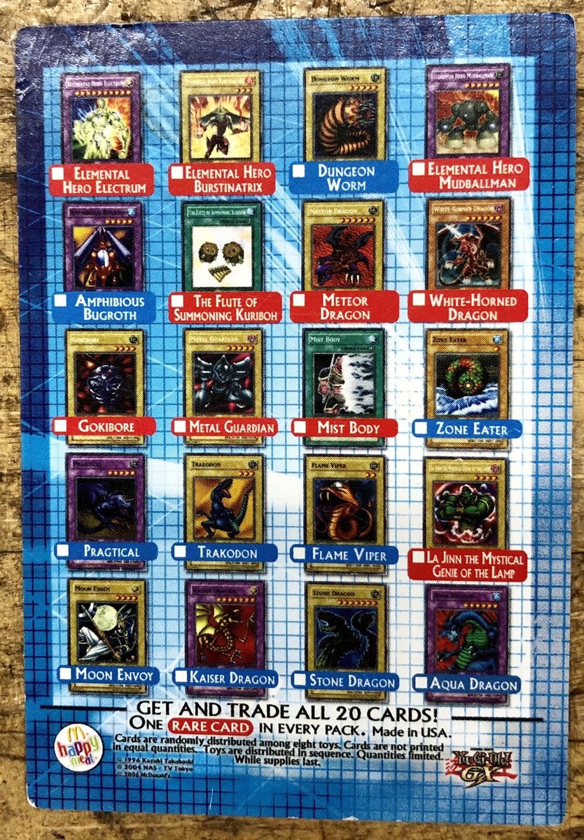Yugioh GX McDonalds Happy Meals Promo Card Checklist RARE | eBay