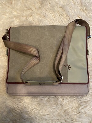 Laptop Computer Bag - Green And Brown - Design Inside The Bag - Strap Case Logic