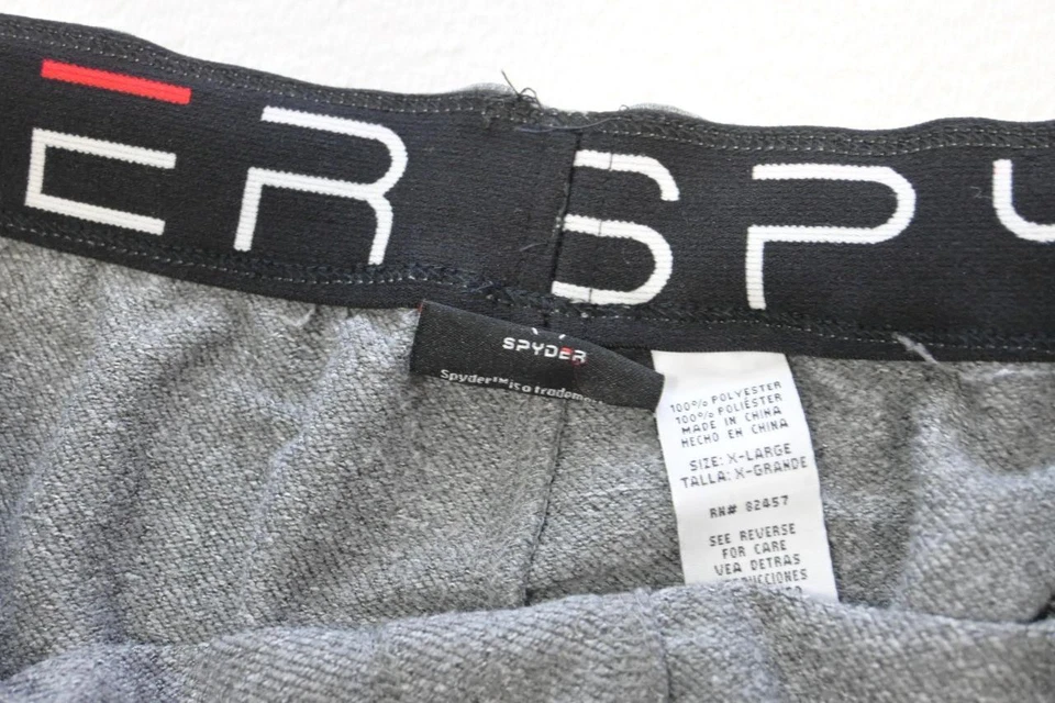 Pantalones Cortos de Gimnasio Spyder Gris Atléticos Con Bolsillos Elastizados Para Hombre Talla XL Foto 4 de 4