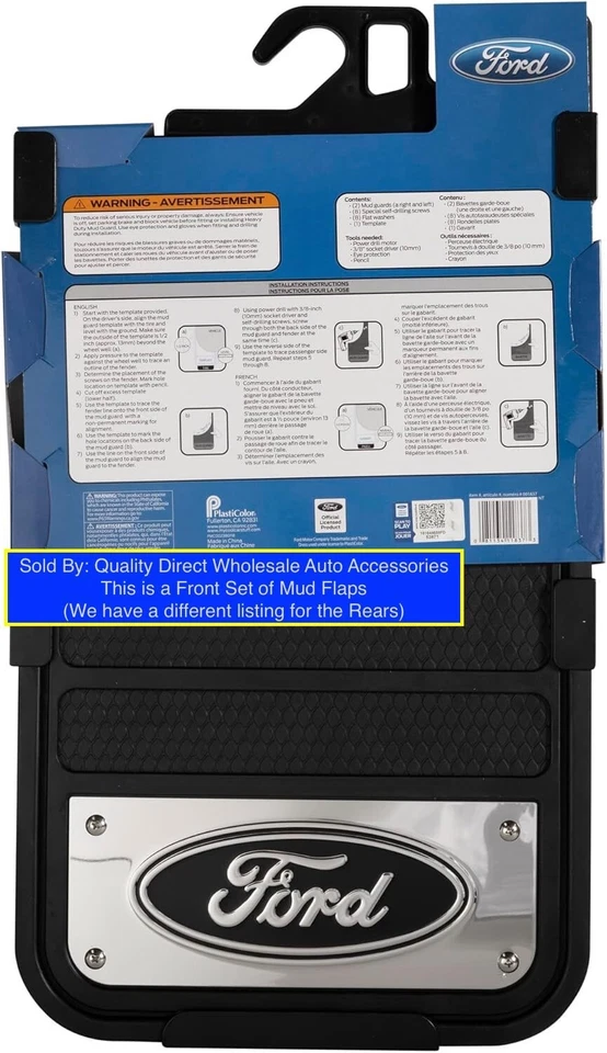 Los mejores protectores contra salpicaduras delanteros de acero inoxidable / guardabarros para camioneta Ford F150 F250 F350 F450 Foto 4 de 4