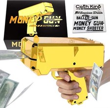 New Money Gun Shooter Make it Rain, Handheld Cash Gun for Game Movies Party