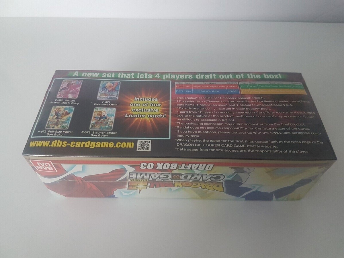 Dragon Ball Super Card Game Draft Box 03 [Brand New Factory Sealed!]  811039031077| eBay