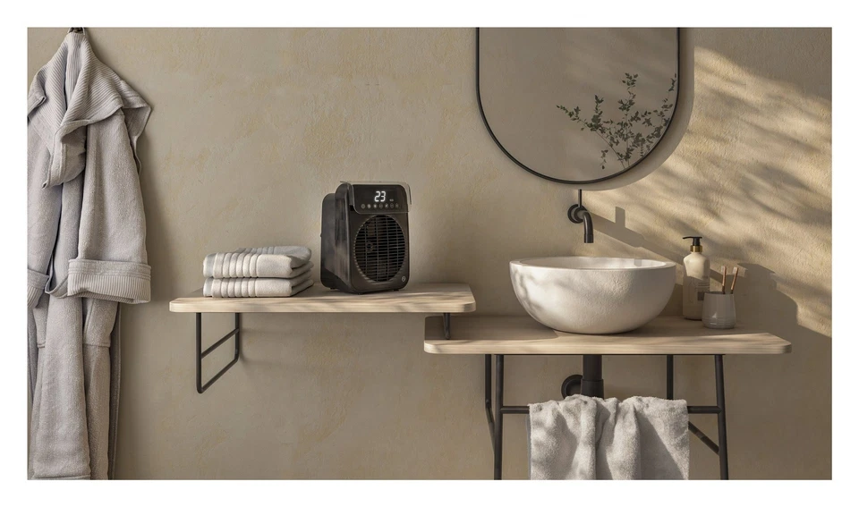 Splendid Termoventilatore 2000W 60m³  CALDO Tekno Black 99241 - Immagine 4 di 4