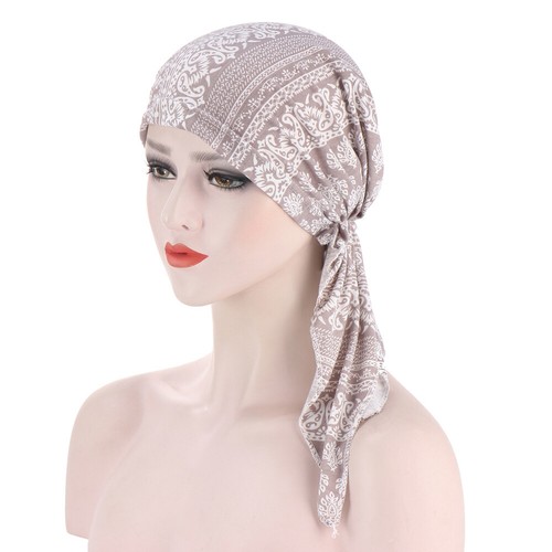 Damen Muslim Hijab Krebs Chemo Mütze Turban Kappe Abdeckung Haarausfall Kopftuch Halstuch - Bild 25 von 36