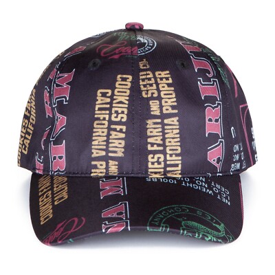 Cookies SF Cuban Link All Over Print Black Dad Hat 100% Authentic Berner
