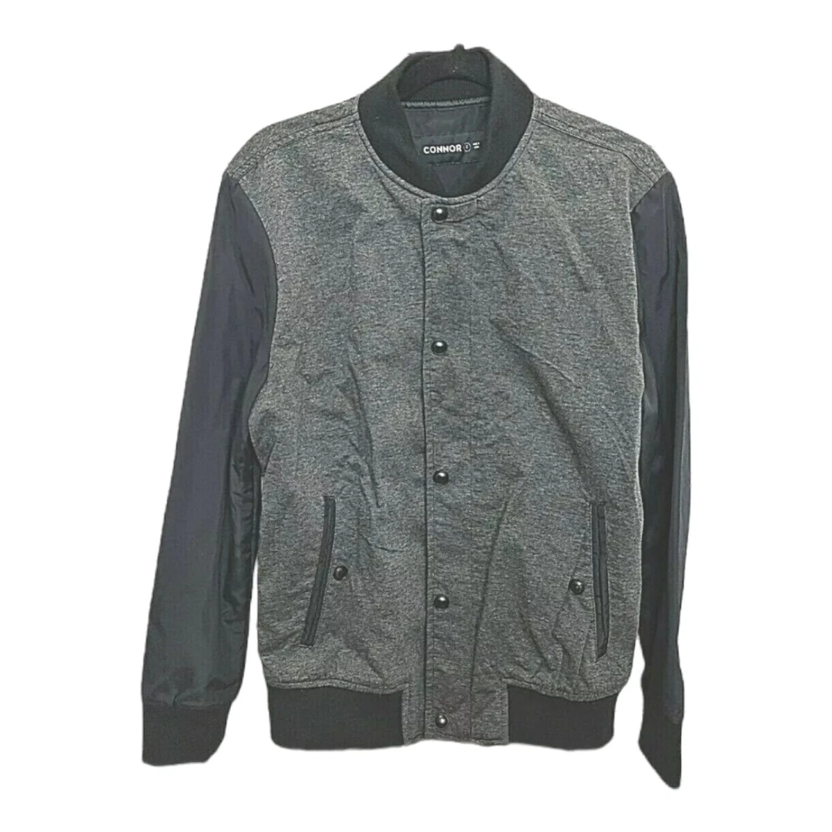Grey cotton hotsell bomber jacket