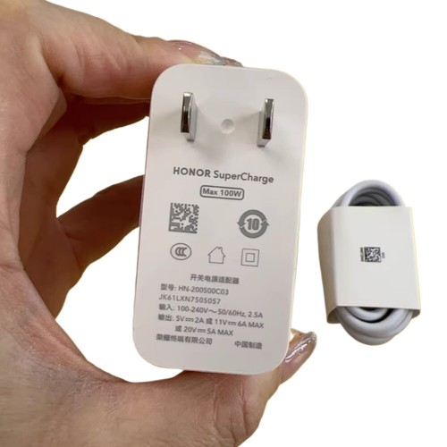 Chargeur Original Honor 100W USB-C Super Rapide pour Huawei Honor Téléphone Charge - Photo 2 sur 7