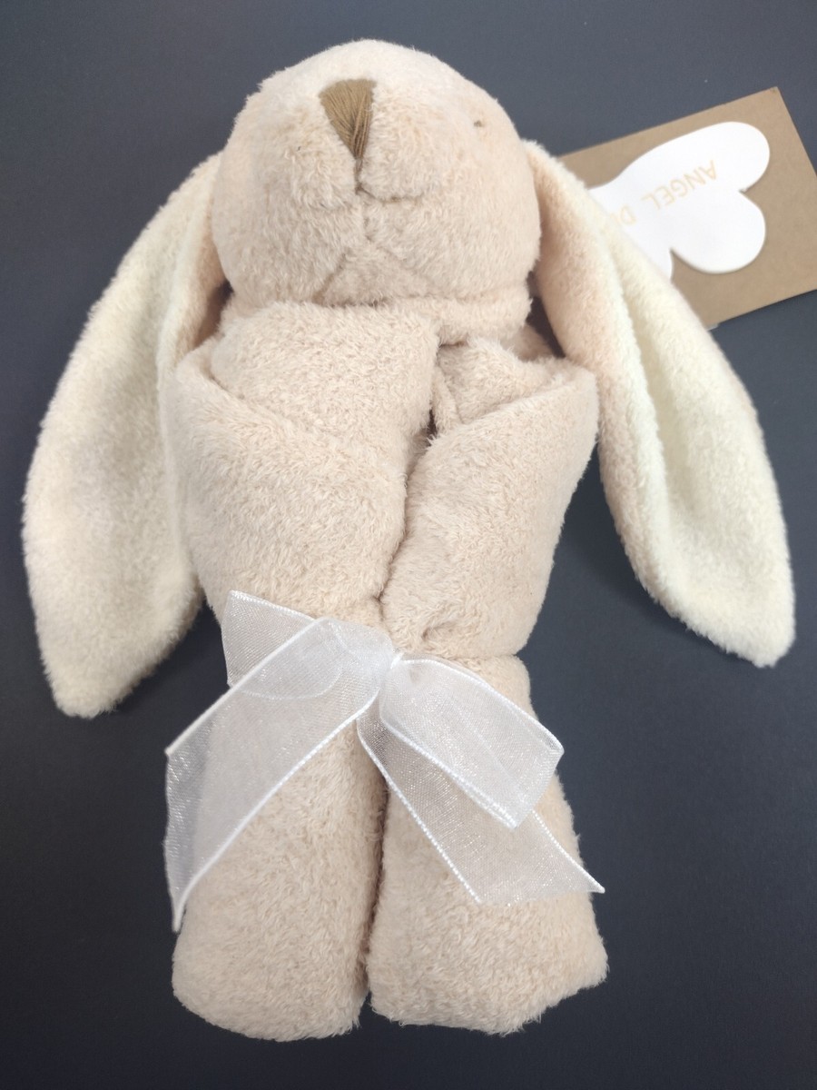 Angel Dear Beige Bunny Blanket Security Blankie Plush Toy New