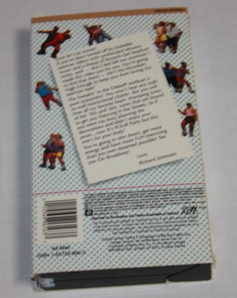 Vintage VHS Tape Richards Simmons Sweatin To The Oldies eBay