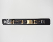 NWT Snoop Doggie Doggs Dog Collar Classic Black Gold Medium