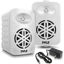 Pyle PDWRBT46WT 4" Outdoor Waterproof Bluetooth Speaker Pair White