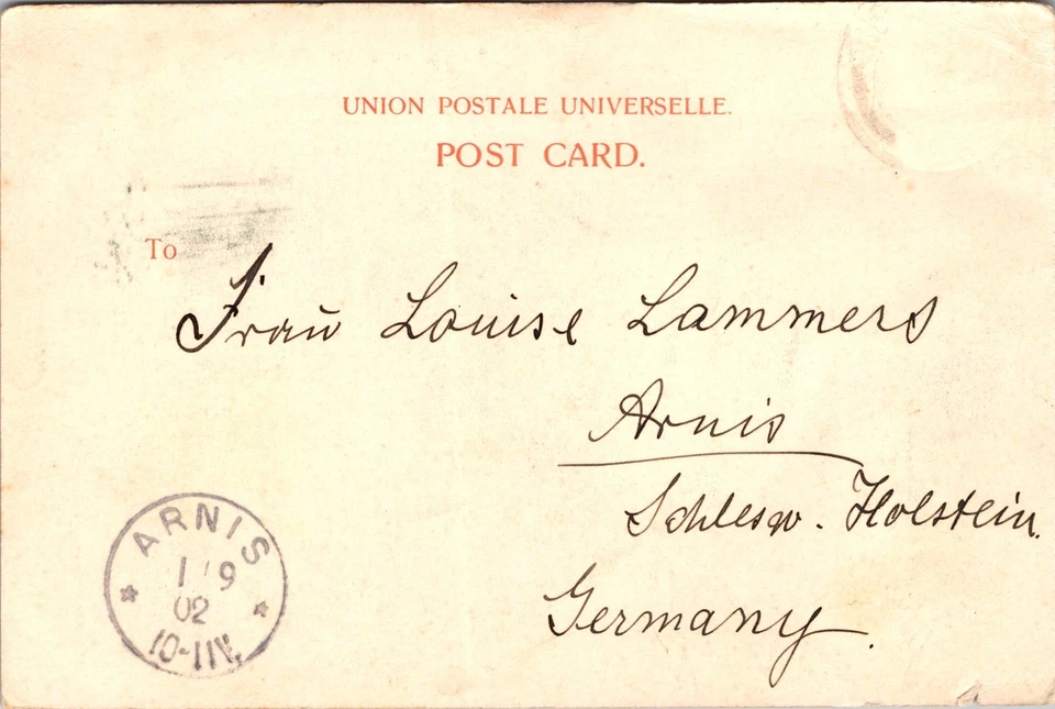 1902 Hong Kong China Aberdeen RPPC Real Picture Postcard Cover To Arnis Germany - Image 2 of 2